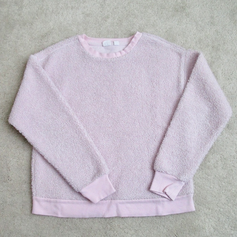 Gap Girls Pink Fleece Crewneck Sweatshirt Size XL 12 BIN1-0011